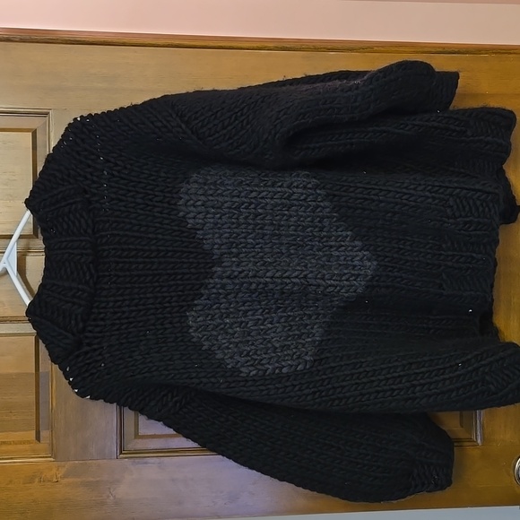 Nickichicki Heart U Back Handknit Cardigan Sweater - Picture 2 of 9